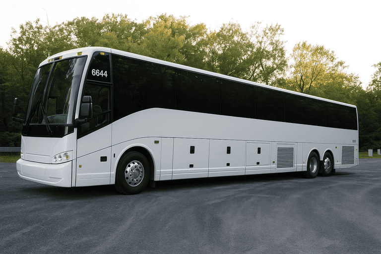 exterior of Charter Bus Rental Eagan coach bus