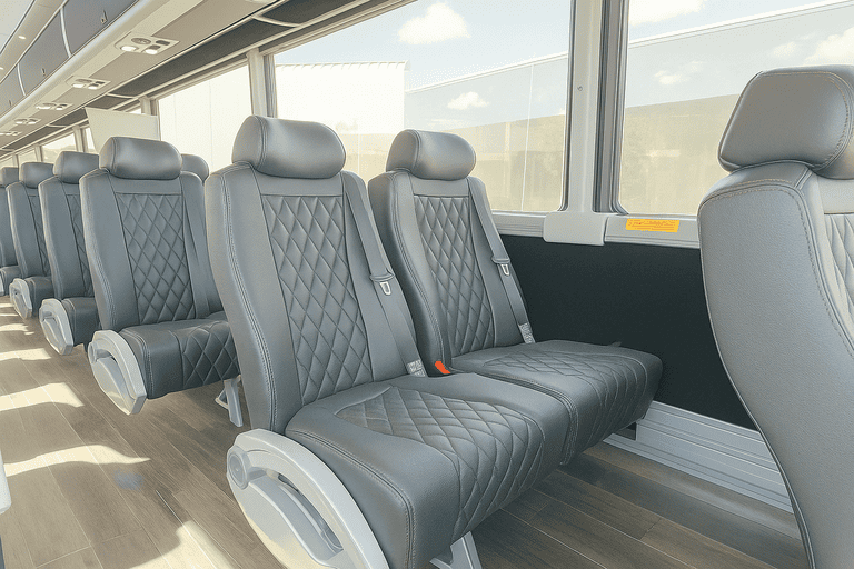 interior of Charter Bus Rental Eagan charter bus